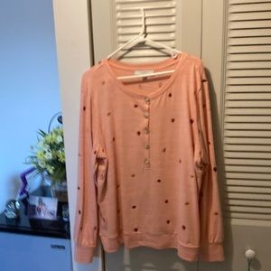 Loft Strawberry Sweat Shirt.